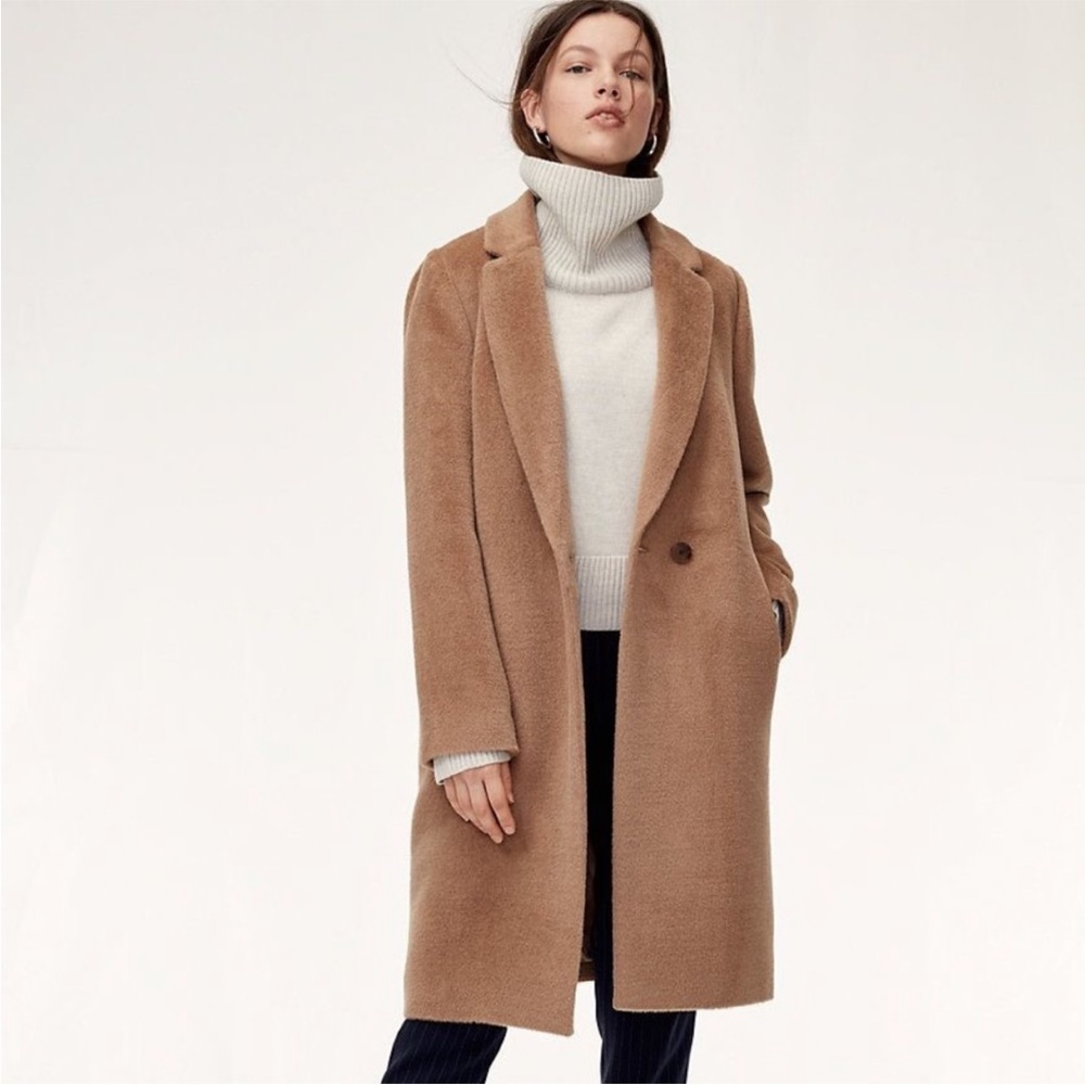 Aritzia Tan Wool Coat